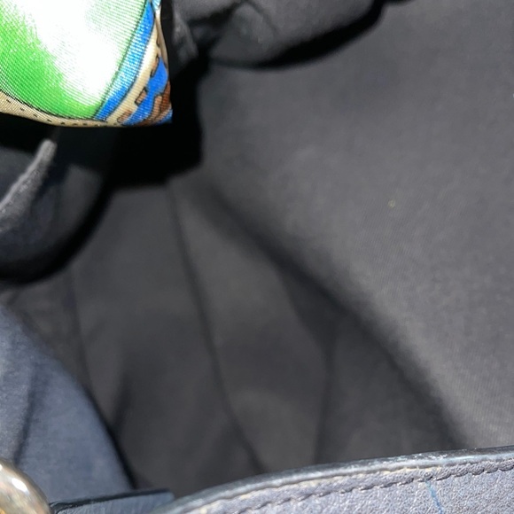 Coach Leather Lexy Black Shoulder Bag with Scarf Accent F27593 Coach Lexy - Picture 7 of 11